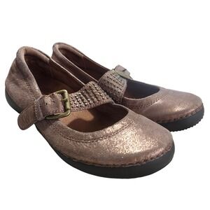 Vionic Goleta Women Size 7 Wide Bronze Metallic Studded Mary Jane Flats